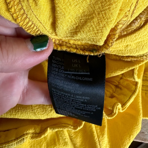 Urban Outfitters Linen Yellow High Rise Cargo Joggers - Picture 10 of 10